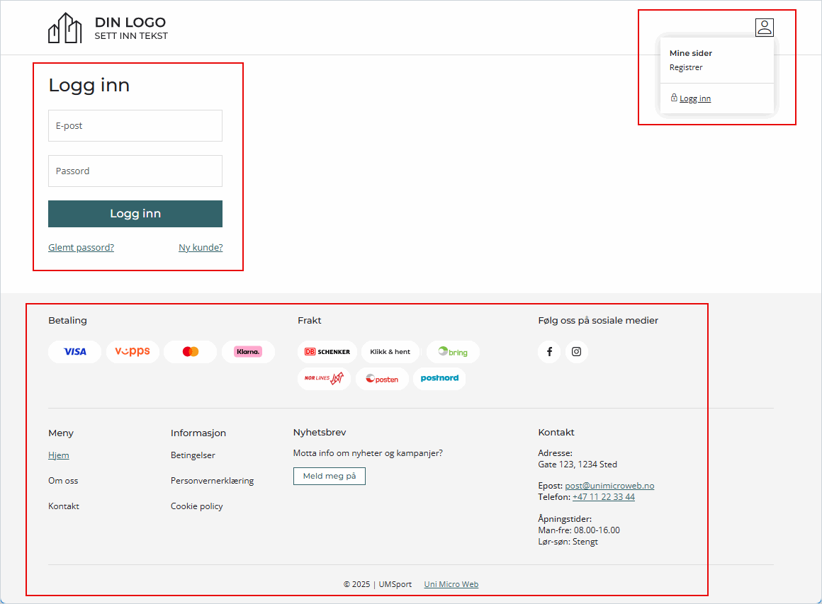 Forside - logg inn og footer.png Forside - logg inn og footer.png