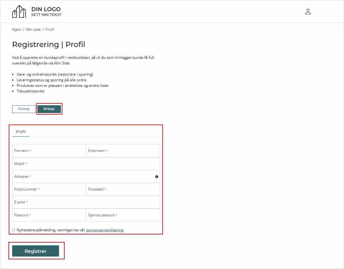 Ny kunde - registrere privatkunde.png Ny kunde - registrere privatkunde.png