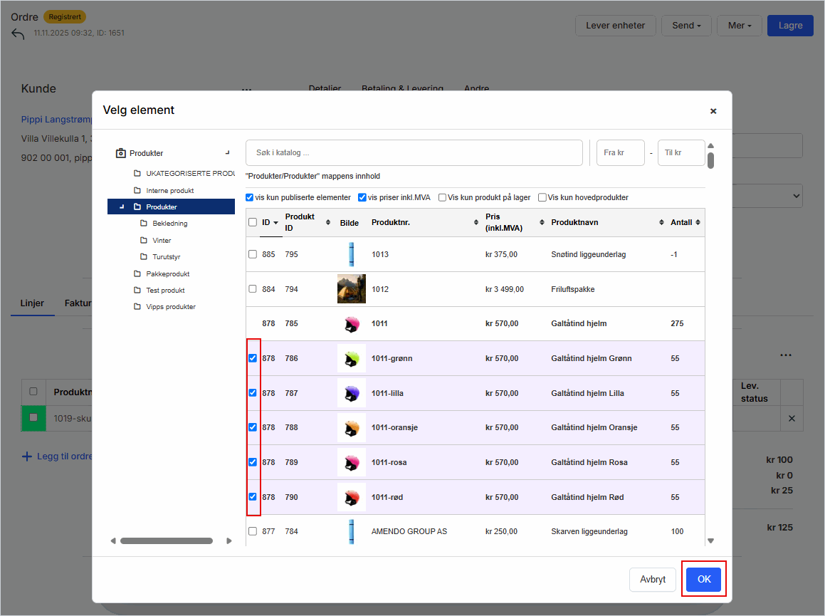 Legg til ordrelinjer - velg produkter.png Legg til ordrelinjer - velg produkter.png