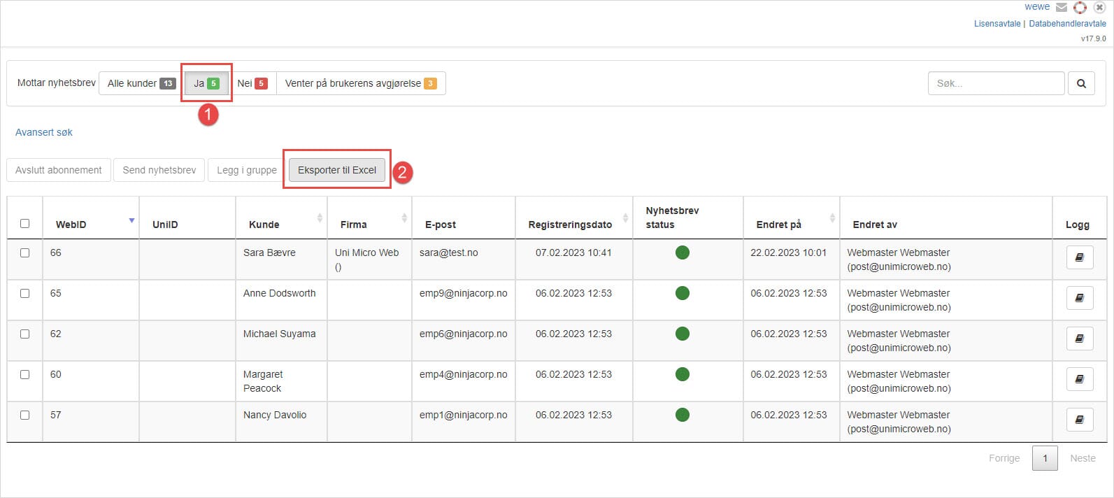 Eksport av nyhetsbrev mottakere.jpg Eksport av nyhetsbrev mottakere.jpg