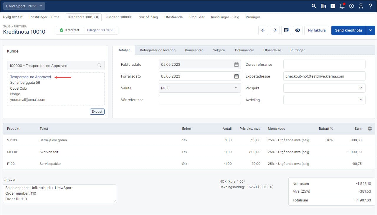 Kreditnota automatisk opprettet i regnskap.jpg Kreditnota automatisk opprettet i regnskap.jpg
