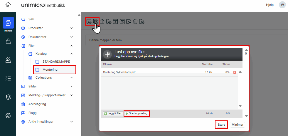 Start opplasting.png Start opplasting.png