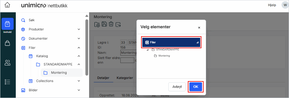 Velg hvor mappen skal flyttes.png Velg hvor mappen skal flyttes.png